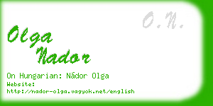 olga nador business card