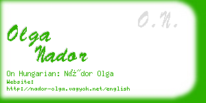 olga nador business card